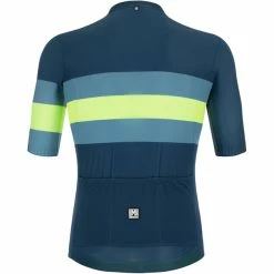 Santini Sleek Bengal Kurzarm-Trikot Herren Blau/türkis -Cityräder magasin en ligne santini sleek bengal shortsleeve jersey men fluo green 3