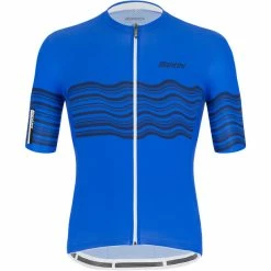 Santini Tono Profilo Kurzarm-Trikot Herren Blau