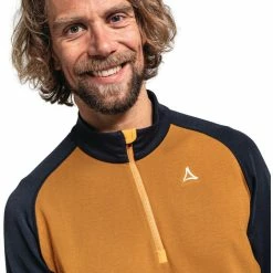 Schöffel Schöffel Dirt Track Langarmshirt Herren Orange/blau -Cityräder magasin en ligne schoeffel dirt track longsleeve shirt men pumpkin spice 3