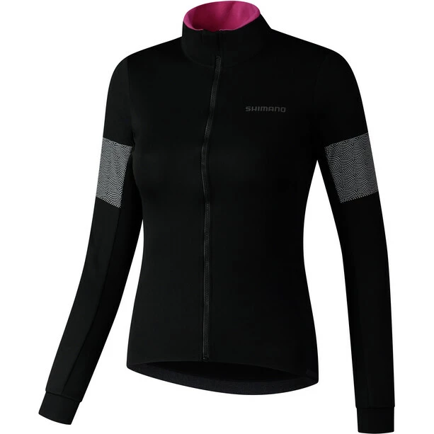 Shimano Kaede Wind Insulated Langarm Trikot Damen Schwarz 3 Shimano Kaede Wind Insulated Langarm Trikot Damen Schwarz