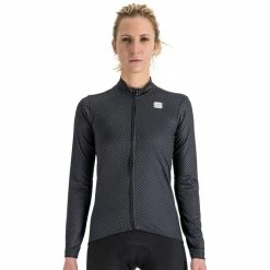 Sportful Checkmate Langarm Thermotrikot Damen Schwarz