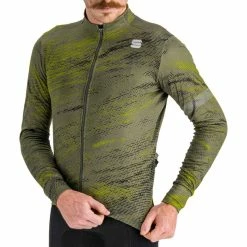 Sportful Cliff Supergiara Langarm Thermotrikot Herren Grün -Cityräder magasin en ligne sportful cliff supergiara ls thermal jersey men beetle guacamole black 6