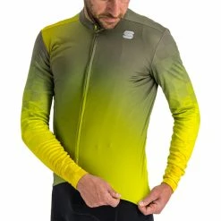 Sportful Rocket Langarm Thermotrikot Herren Gelb/oliv -Cityräder magasin en ligne sportful rocket ls thermal jersey men guacamole cedro 5