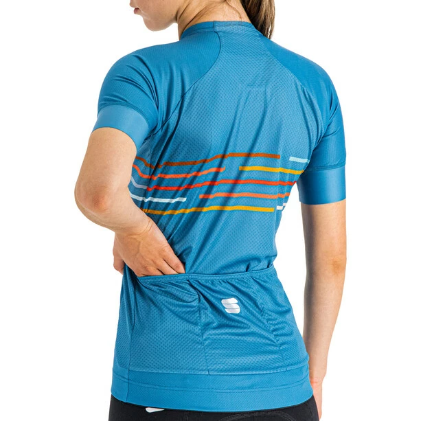 Sportful Vélodrome Kurzarm-Trikot Damen Blau 5 Sportful Vélodrome Kurzarm-Trikot Damen Blau – Bild 3