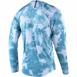 Troy Lee Designs Flowline Langarm Trikot Herren Blau/weiß -Cityräder magasin en ligne troy lee designs flowline short sleeved jersey men green camo 2