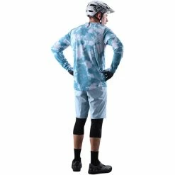 Troy Lee Designs Flowline Langarm Trikot Herren Blau/weiß -Cityräder magasin en ligne troy lee designs flowline short sleeved jersey men green camo 5
