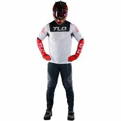 Troy Lee Designs Sprint Langarm Trikot Herren Weiß -Cityräder magasin en ligne troy lee designs sprint ls jersey men fractura charcoal glo red 5
