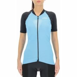 UYN Granfondo Kurzarm Biking Shirt Damen Blau/schwarz