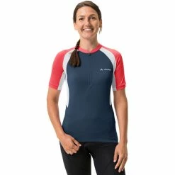 VAUDE Advanced IV Trikot Damen Blau/rot -Cityräder magasin en ligne vaude advanced iv tricot women flame 3