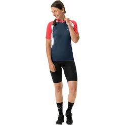 VAUDE Advanced IV Trikot Damen Blau/rot -Cityräder magasin en ligne vaude advanced iv tricot women flame 5