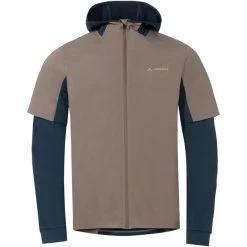 VAUDE All Year Moab Hoodie Mit Durchgehendem Reißverschluss Herren Beige/blau