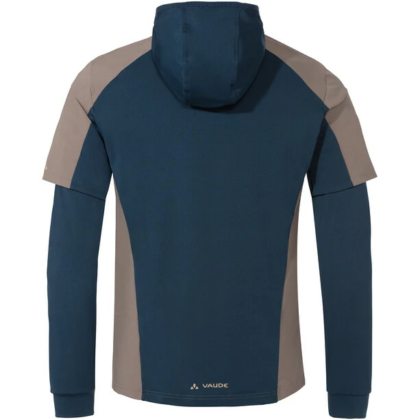 VAUDE All Year Moab Hoodie Mit Durchgehendem Reißverschluss Herren Beige/blau 4 VAUDE All Year Moab Hoodie Mit Durchgehendem Reißverschluss Herren Beige/blau – Bild 2