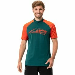 VAUDE Altissimo Pro Kurzarm Shirt Herren Petrol/orange -Cityräder magasin en ligne vaude altissimo pro ss shirt men mallard green 3