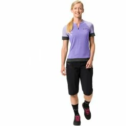 VAUDE Altissimo Q-Zip Kurzarmshirt Damen Lila -Cityräder magasin en ligne vaude altissimo q zip ss shirt women limonium 5