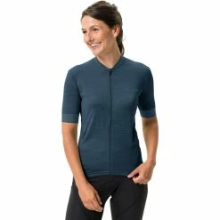VAUDE Kuro Full-Zip Trikot Damen Blau -Cityräder magasin en ligne vaude kuro full zip tricot women dark sea uni 3