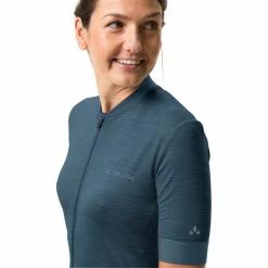 VAUDE Kuro Full-Zip Trikot Damen Blau -Cityräder magasin en ligne vaude kuro full zip tricot women dark sea uni 6