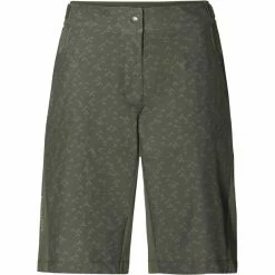 VAUDE Ledro Print Shorts Damen Oliv