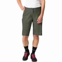 VAUDE Ledro Print Shorts Damen Oliv -Cityräder magasin en ligne vaude ledro print shorts women khaki 3