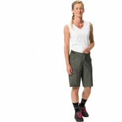 VAUDE Ledro Print Shorts Damen Oliv -Cityräder magasin en ligne vaude ledro print shorts women khaki 5