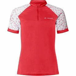 VAUDE Ledro Print Kurzarm Shirt Damen Rot