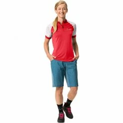 VAUDE Ledro Print Kurzarm Shirt Damen Rot -Cityräder magasin en ligne vaude ledro print ss shirt women flame 5