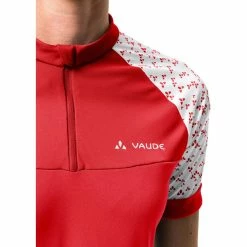 VAUDE Ledro Print Kurzarm Shirt Damen Rot -Cityräder magasin en ligne vaude ledro print ss shirt women flame 6