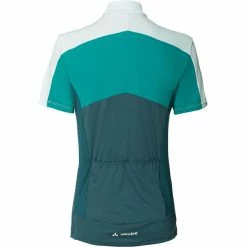 VAUDE Matera Kurzarm Full-Zip Trikot Damen Grün -Cityräder magasin en ligne vaude matera full zip ss tricot women mallard green 2