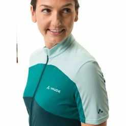VAUDE Matera Kurzarm Full-Zip Trikot Damen Grün -Cityräder magasin en ligne vaude matera full zip ss tricot women mallard green 6