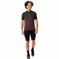 VAUDE Matera Kurzarmtrikot Mit 1/2 Reißverschluss Herren Schwarz -Cityräder magasin en ligne vaude matera half zip ss tricot men black 5