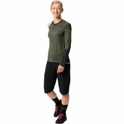 VAUDE Moab Pro Langarmshirt Damen Oliv -Cityräder magasin en ligne vaude moab pro ls shirt women khaki 5