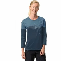 VAUDE Moab V Langarm T-Shirt Damen Blau -Cityräder magasin en ligne vaude moab v ls t shirt women blue gray 3