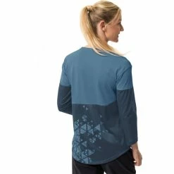 VAUDE Moab V Langarm T-Shirt Damen Blau -Cityräder magasin en ligne vaude moab v ls t shirt women blue gray 4