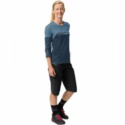 VAUDE Moab V Langarm T-Shirt Damen Blau -Cityräder magasin en ligne vaude moab v ls t shirt women blue gray 5
