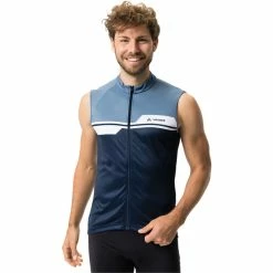 VAUDE Posta Full Zip Trikot Ärmellos Herren Blau -Cityräder magasin en ligne vaude posta full zip sleeveless tricot men blue gray 3