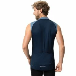 VAUDE Posta Full Zip Trikot Ärmellos Herren Blau -Cityräder magasin en ligne vaude posta full zip sleeveless tricot men blue gray 4