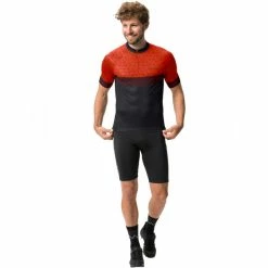 VAUDE Posta Kurzarmtrikot Mit 1/2 Reißverschluss Herren Grau/rot -Cityräder magasin en ligne vaude posta half zip ss tricot men glowing red 5