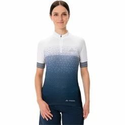VAUDE Posta Half-Zip Trikot Damen Weiß/blau