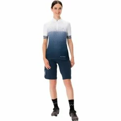 VAUDE Posta Half-Zip Trikot Damen Weiß/blau -Cityräder magasin en ligne vaude posta half zip tricot women white 5