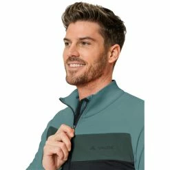 VAUDE Posta Langarm Trikot Herren Schwarz/petrol -Cityräder magasin en ligne vaude posta ls tricot men dusty moss 6