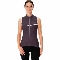 VAUDE Posta Full-Zip Trikot Ärmellos Damen Lila -Cityräder magasin en ligne vaude posta sleeveless full zip tricot women blackberry 3