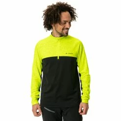 VAUDE Virt QZip II Langarm Shirt Herren Schwarz/gelb -Cityräder magasin en ligne vaude virt qzip ii ls shirt men neon yellow 3