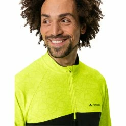 VAUDE Virt QZip II Langarm Shirt Herren Schwarz/gelb -Cityräder magasin en ligne vaude virt qzip ii ls shirt men neon yellow 5