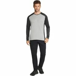 Ziener Nabisco Langarmshirt Herren Grau/schwarz -Cityräder magasin en ligne ziener nabisco ls shirt men dusty grey 5