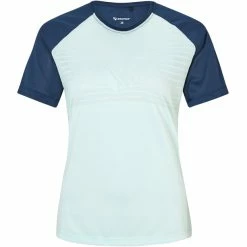 Ziener Nabuca Kurzarmshirt Damen Weiß/blau