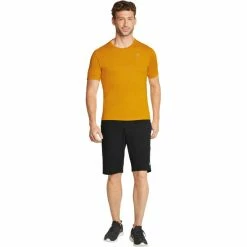 Ziener Nicklas Kurzarmshirt Herren Gelb -Cityräder magasin en ligne ziener nicklas ss shirt men dark mustard 5